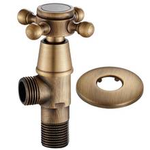 Antique Br Triple-cornered Valve Water Control Valve Bathroom Tap Water Valve 1/2X1/2 Br Angle Valves Bathroom 2024 - buy cheap