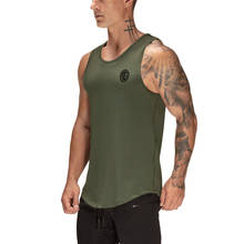 Muscleboys camiseta de malha sem mangas, camiseta masculina esportiva de malha para academia, musculação e treino 2024 - compre barato