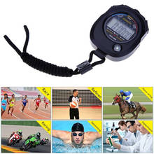 Portable Handheld Waterproof Digital LCD Stopwatch Chronograph Sports Professional stopwatch Timer Counter With Strap 2021 2024 - buy cheap