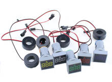 22mm ac voltímetro 0-100a ampère painel quadrado led digital medidor de tensão luz indicadora 2024 - compre barato
