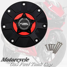 Tampa para tanque de combustível cnc, capa de alumínio sem chave para motocicleta honda cbr 500r cbr500r cbr500 r 2016-2018 2016 2024 - compre barato