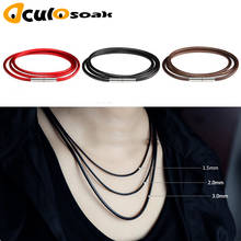 1mm 1.5mm 2mm 3mm Necklace Cord Leather Cord Wax Rope Lace Chain With Rotary Buckle For DIY Necklace Bracelet Jewelry Finding 2024 - buy cheap
