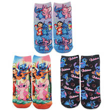 Disney Stitch Anime Figures Cartoon Product Cosplay Socks Casual Short Sock Summer Unisex Gifts 2024 - buy cheap