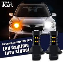 Car Accessories For Subaru Forester sk 2019 2020 Led Daytime Running Light Turn Drl 2in1 2024 - buy cheap