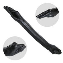 Новый дизайн 65 см черная рука кулак дилдо большой двойной фаллоимитатор вагинальная Анальная пробка секс-игрушки для женщин мастурбация секс-шоп 2024 - купить недорого