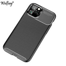 For iPhone 11 Pro Case 5.8 inch Bumper Soft Silicone Anti-knock Carbon Fiber Full Cover For iPhone 11 Pro Case For iPhone 11 Pro 2024 - buy cheap