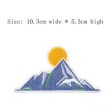 High mountain Free shipping embroidery patch 10.3cm wide iron on sew on embroidery cloth/means hope/sun raising (10Pcs) 2024 - buy cheap