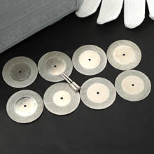 Rueda de discos de corte de diamante, 8 Uds., 50mm, 2 uds., mandril de 3mm para taladro, amoladora, herramientas rotativas 2024 - compra barato