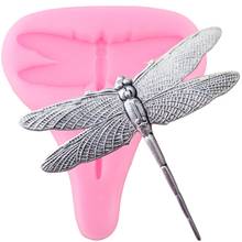 3D Dragonfly Silicone Mold Cupcake Topper Fondant Cake Decorating Tools Jewelry Resin Clay Molds Candy Chocolate Gumpaste Moulds 2024 - buy cheap