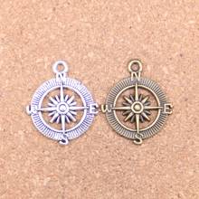 62pcs Charms compass 24mm Antique Pendants,Vintage Tibetan Silver Jewelry,DIY for bracelet necklace 2024 - buy cheap