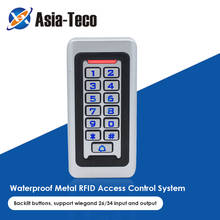 Wiegand-sistema de Control de acceso de puerta, tarjeta de proximidad independiente con teclado de Metal, resistente al agua IP68, con retroiluminación RFID, 26/34 usuarios 2024 - compra barato