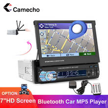 Camecho Car Radio 1din Car GPS Navigation MP5 Display Bluetooth 7" Screen Car Stereo Retractable FM/USB/SD Car Radio Autoradio 2024 - buy cheap