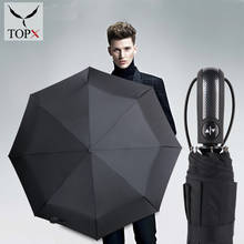 Paraguas automático resistente a la lluvia para mujer, sombrilla plegable de aleación de aluminio 8K, con mango de rejilla oscura para viaje de negocios, 3 pliegues 2024 - compra barato