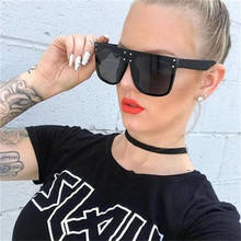 Oversized Square Sunglasses Women Fashion Shades Luxury Brand Cute Sexy Large Flat Top Sun Glasses Boutique Big Glasses uv400 2024 - buy cheap