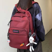 DCIMOR-mochila impermeable de nailon para mujer, bolso de viaje con múltiples bolsillos, para ordenador portátil, escolar coreano 2024 - compra barato