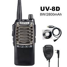 Baofeng-walkie-talkie dois sentidos, 10km, alta potência, 8w, transmissor fm, portátil, transmissor de rádio cb, uso ao ar livre, 100% 2024 - compre barato