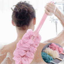 Quente 1 pc cores doces corpo purificador de limpeza escova de chuveiro longo lidar com chuveiro do banheiro macio esfoliante massageador pele mais limpa ferramenta 2024 - compre barato