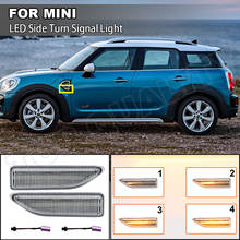 Luz de seta lateral para mini cooper countryman, luz led dinâmica, f60 2017, 2018, 2019, 2020, sem erros 2024 - compre barato