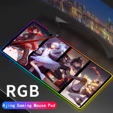 Ruby Rose RGB Mouse Pad 900x400 Large Gaming Mousepad XXL Gamer Keyboard Maus Pad Computer Desk Mat Game Accessories 2024 - buy cheap
