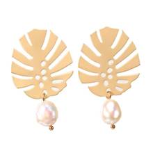Coeufuedy New 2019 Pearl Drop Earrings Natural Fresh Water Pearl Earrings For Women Party Baroque Pearl Earrings Fashion Jewelr 2024 - buy cheap
