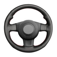 Black Artificial Leather Handsewing Car Steering Wheel Cover for Seat Leon (1P) FR 2007 Leon (1P) Cupra 2007 Ibiza (6L) FR 2006 2024 - buy cheap