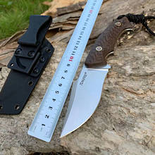 Tunafire-cuchillo recto de alta dureza GT0156, D2, hoja fija de acero inoxidable, para caza al aire libre y autodefensa 2024 - compra barato
