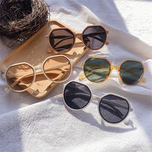 Круглая рамка конфеты цветной "кошачий глаз" Солнцезащитные очки женские ретро солнечные очки тренд на открытом воздухе уличная Милые Женские оправы для очков 2024 - купить недорого