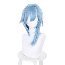 Game Genshin Impact Eula Cosplay Wig 38cm Heat Resistant Synthetic Hair Party Wigs 2024 - buy cheap