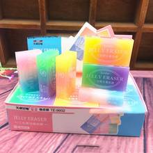 Three-color jelly color eraser three-dimensional crystal school supplies eraser Q bomb jelly color students 2024 - buy cheap