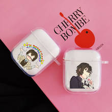 Japão anime bungou cães vadios dazai osamu silicone tpu capa para apple airpods 1 2 caso sem fio fone de ouvido acessórios coque 2024 - compre barato