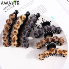 Grampos de cabelo de acrílico coreano, garras de caranguejo, grampos de banana, pérola, cristal, leopardo, feminino, grampos de cabelo retrô, acessórios para cabelos 2024 - compre barato