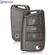 Jingyuqin дистанционный раскладной чехол для автомобильного ключа для Golf 7 Sportsvan GTI MK7 Skoda Octavia A7 чехол для замены сиденья 2024 - купить недорого
