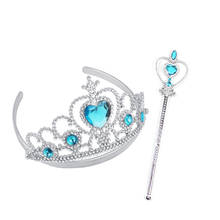 Roleplay-Set de juguetes para niños, Set de accesorios de vestido, Varita mágica, corona de princesa, Romance de hielo, 5 uds. 2024 - compra barato