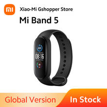 Оригинальный Смарт-браслет Xiaomi Mi Band 5, глобальная версия, 9 языков, экран Miband, пульсометр, фитнес-спорт, Bluetooth 2024 - купить недорого