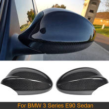 Capa de retrovisor de carro em fibra de carbono, para bmw 3 series e90 sedan 318i 320i 328i 330i 335i 05-08, não m3 2024 - compre barato