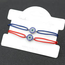 Conjunto de 2 unids/set de pulseras de Color plateado para hombre y mujer, brazalete de cuerda de hilo rojo y Chakra de la suerte, Ojo Azul, regalo de joyería para enamorados 2024 - compra barato