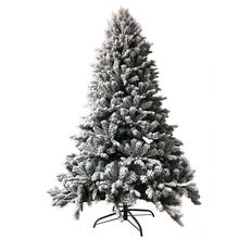 High-End Christmas Tree Five-Pointed Three-Dimensional PE + Ordinary PVC Mixed Flocking Tree Falling Snow Tree Hotel Decoration 2024 - buy cheap