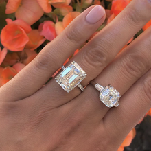 Anéis anéis conjuntos para mulher s925 prata esterlina simulado diamante anel de noivado casamento nupcial jóias finas acessórios de luxo 2024 - compre barato