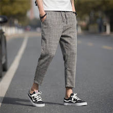 2020 New Casual Ankle-Length Plaid Pants Men Trousers Streetwear Jogger Pants Men Loose Sweatpants Slim Fit Men Pants Size M-5XL 2024 - buy cheap