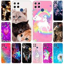 Cute Pattern Soft Silicone Cover For Realme C15 C 15 RMX2180 Case Transparent TPU Soft Back Covers For RealmeC15 Phone Case 6.5" 2024 - buy cheap