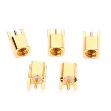 Novo conector fêmea mmcx conector pcb de montagem com solda reta banhada a ouro 3 pinos suporte para envio 2024 - compre barato