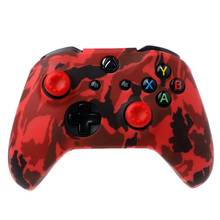 Capa de silicone camuflada para controle de xbox one x s, 2 joystick + 2 controles de videogame 2024 - compre barato