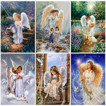 5D Diy Diamond Painting Cross Stitch Religion Diamond Embroidery Angel Girl Picture Landscape Wall Sticker Full Diamond Mosaic 2024 - buy cheap