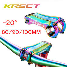 KRSCT-vástago de 20 grados, aleación de aluminio CNC, 80/90/100mm, vástago de mango corto, 28,6x31,8mm, para piezas de bicicleta de montaña XC/AM 2024 - compra barato