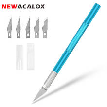 NEWACALOX 6 Blades Art Hobby Knifes Wood Carving Tools Razor Leather Fruit Food Craft  Engraving Scalpel DIY Cutting PCB Repair 2024 - buy cheap