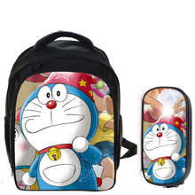 Mochila de dibujos animados para niños y niñas, morral de Doraemon de 13 pulgadas, mochila escolar para guardería 2024 - compra barato