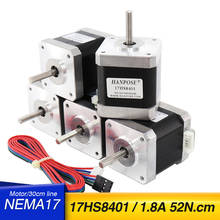 5 шт. Nema17 шаговый двигатель 42bygh 4-свинец ЧПУ RepRap 3D принтер NEMA 17 42x48 мм 1.8A 2024 - купить недорого