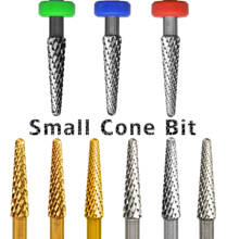 NAILTOOLS 3.1mm Small Cone Gold Silver Cuticle Tungsten steel Carbide cuticle Clean nail drill bit dead skin manicure pedicure 2024 - buy cheap