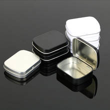 Mini Tin Box Jar Portable Lipstick Cream Storage Box Metal Jewelry Candy Pill Cases White Black Silver 2024 - buy cheap