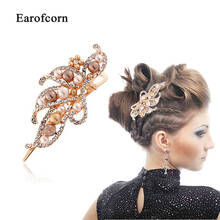 Earofcorn Rhinestone Multi color Pearl Hair Clips Popular Hairpin Headwear 2024 - buy cheap